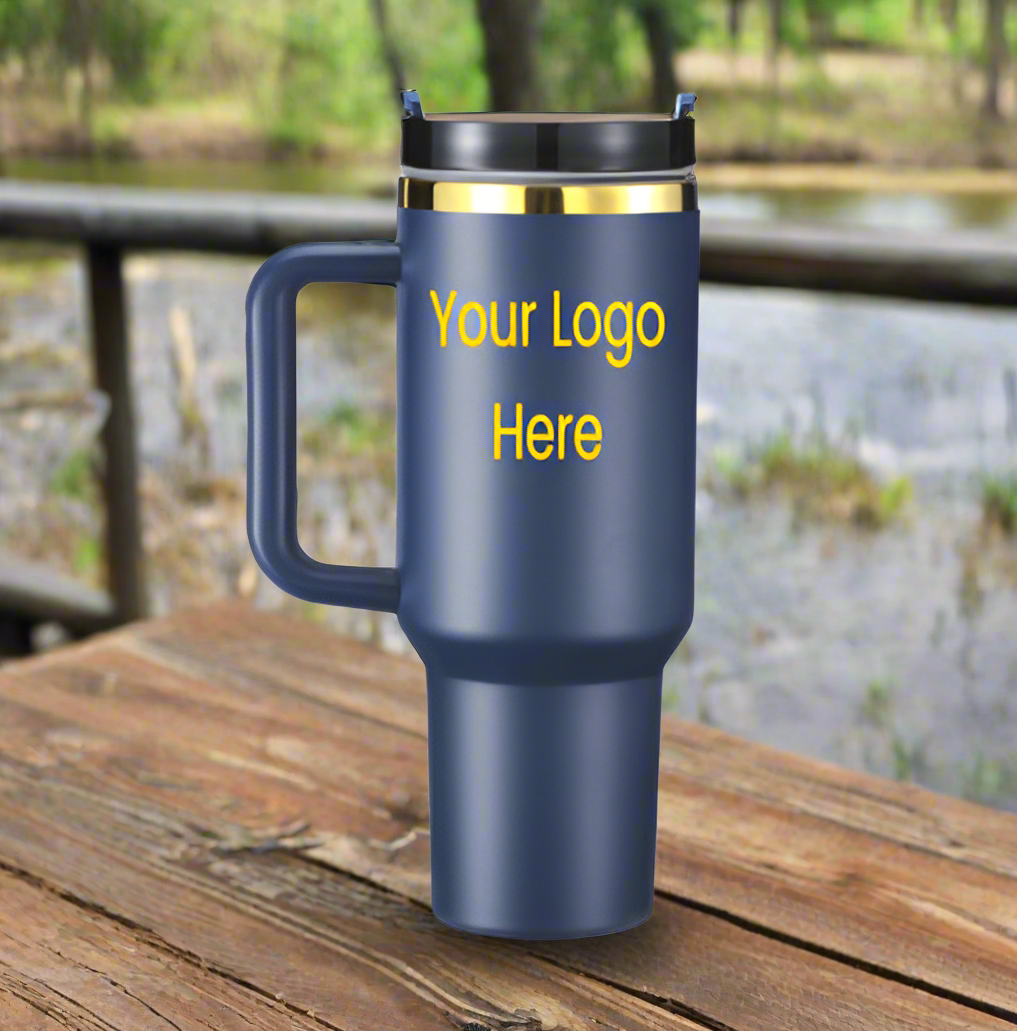 40oz Tumbler with your custom design***** Tumblers are blank, The pictures are to show you the color of the engraving for your custom design*****