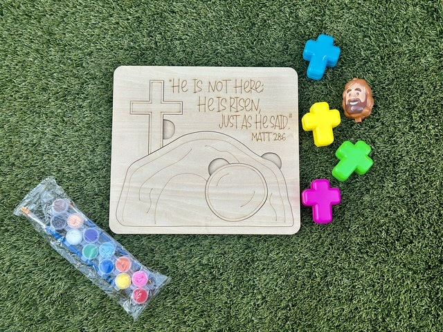 He is Risen Kids Puzzle with Paint Kit