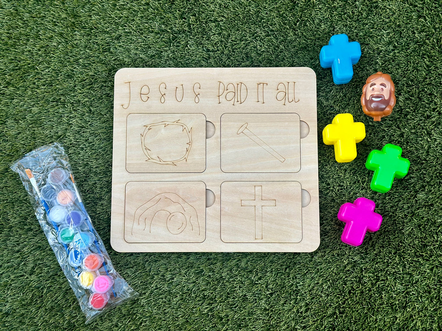 Jesus Paid it All Puzzle with Paint Kit