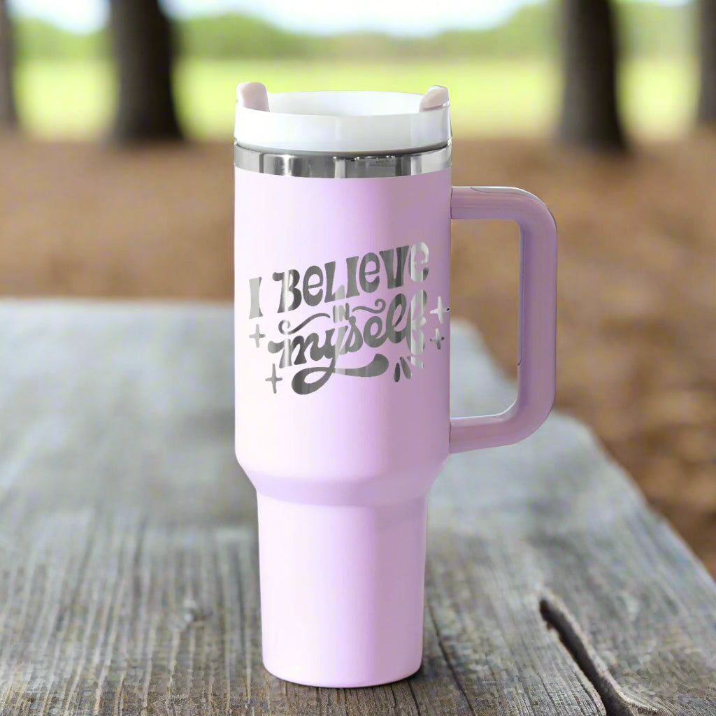 40oz Tumbler with your custom design***** Tumblers are blank, The pictures are to show you the color of the engraving for your custom design*****