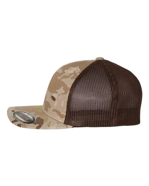 Flexfit - Multicam Trucker Cap with Premium Custom 3.5" Patch