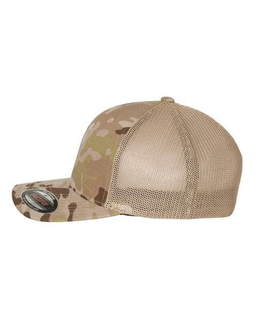 Flexfit - Multicam Trucker Cap with Premium Custom 3.5" Patch