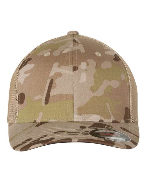 Flexfit - Multicam Trucker Cap with Premium Custom 3.5" Patch