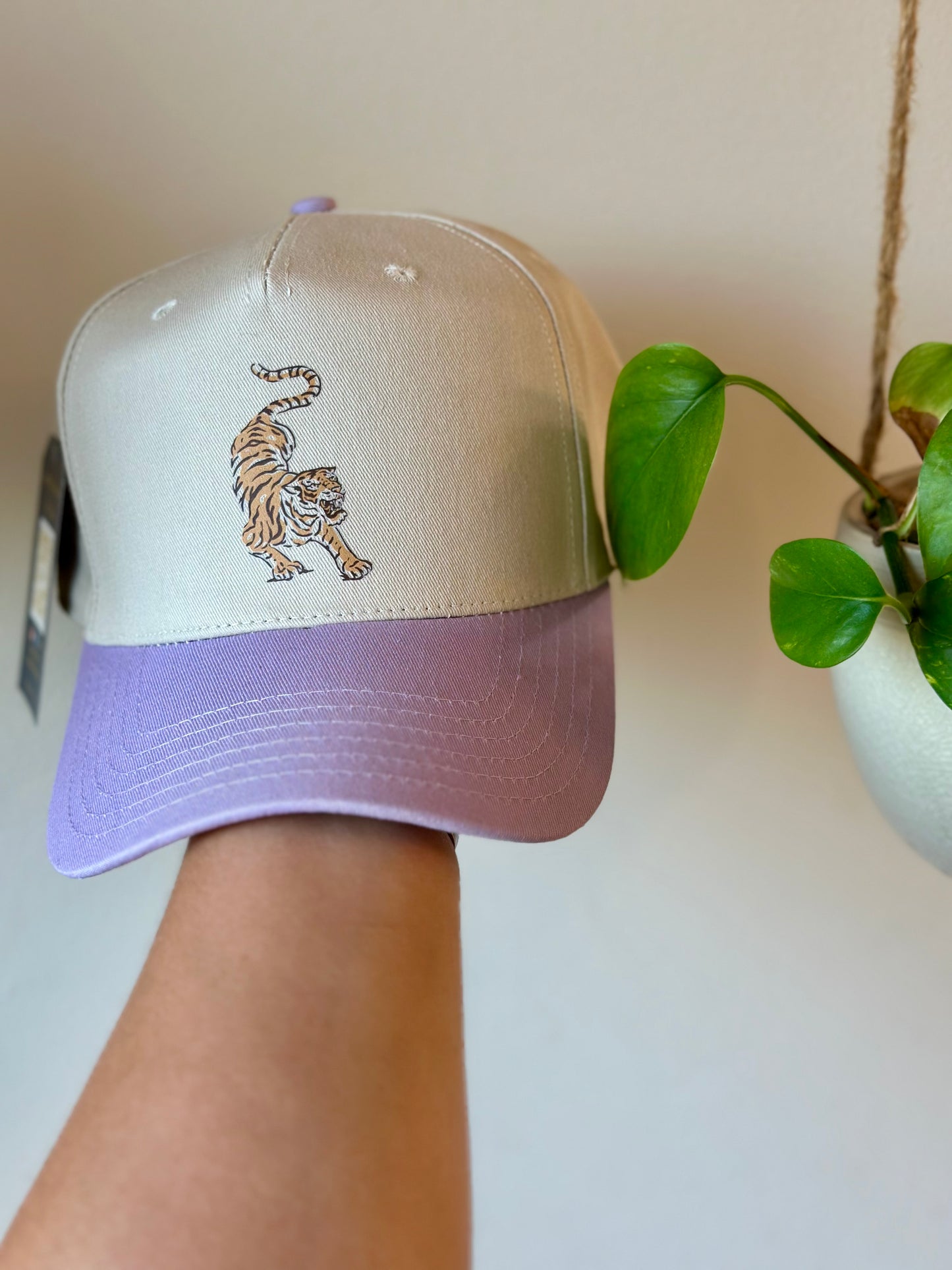 Five- panel twill cap with dtf print